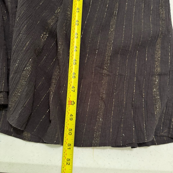 Anthropologie Abilene Maxi Crochet Fringe Tassel Black Dress Small - Picture 14 of 16